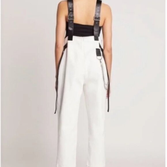 Choosy Women’s Overalls - White & Black - Size Small- NWT - Picture 3 of 5